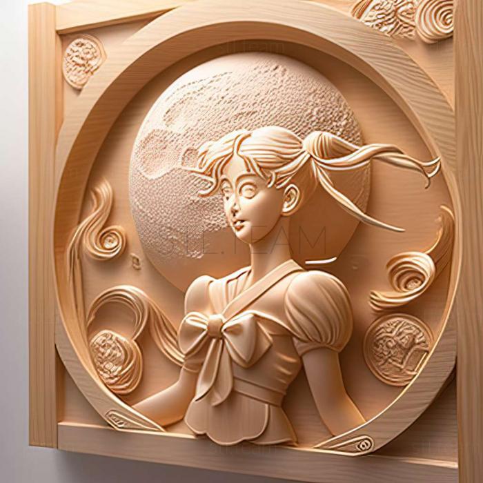 3D model Sailor Moon Naoko Takeuchi (STL)